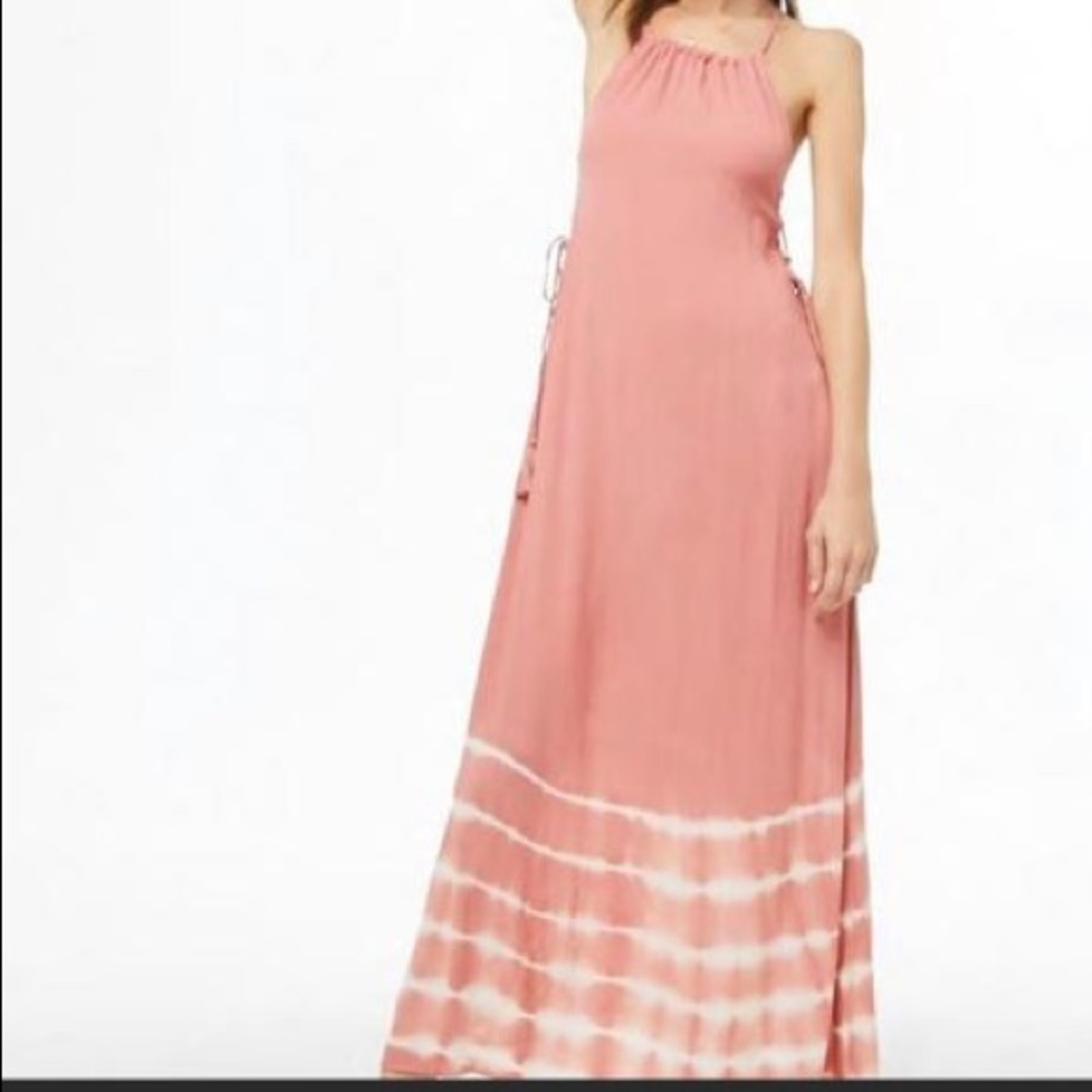 ✨Host Pick💞 Forever 21 Tie-Dye Lace-Up Maxi Dress